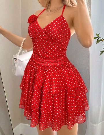 Rochie scurta SHEIN, rosu
