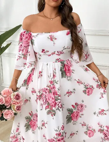 Rochie medie SHEIN CURVE, floral print