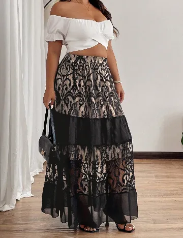 Fusta SHEIN CURVE, negru
