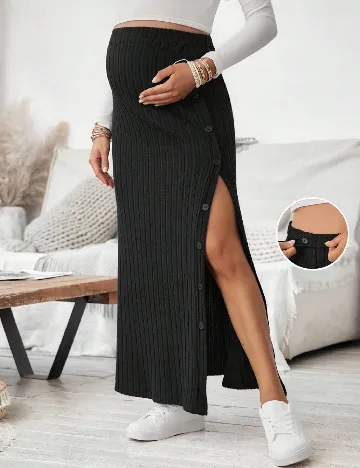 Fusta SHEIN Maternity, negru