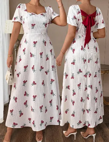 Rochie lunga SHEIN CURVE, alb