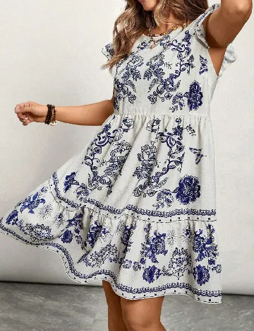 Rochie scurta SHEIN CURVE, alb