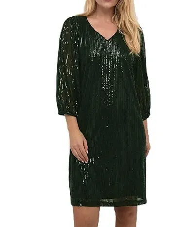 Rochie scurta Kaffe, negru/verde