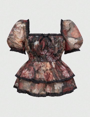 Top Romwe Plus Size, mix culori