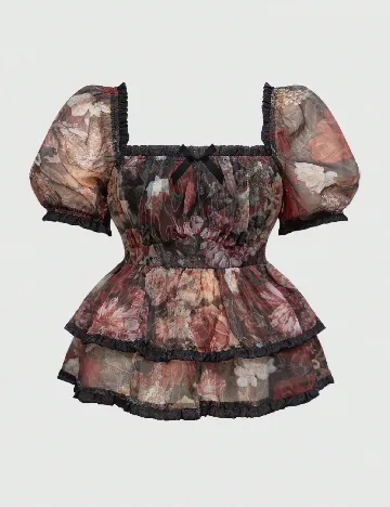 Top Romwe Plus Size, mix culori