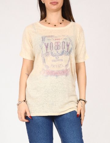 Tricou Zara, crem
