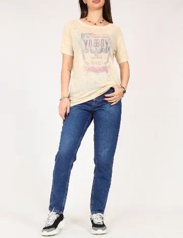 Tricou Zara, crem