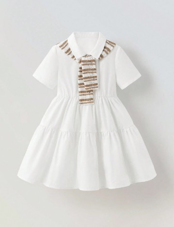 Rochie Shein Kids, alb/maro