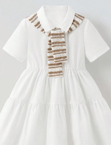 Rochie Shein Kids, alb/maro