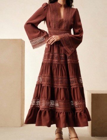 Rochie lunga Anewsta, maro
