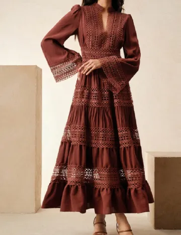 Rochie lunga Anewsta, maro