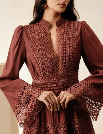 Rochie lunga Anewsta, maro