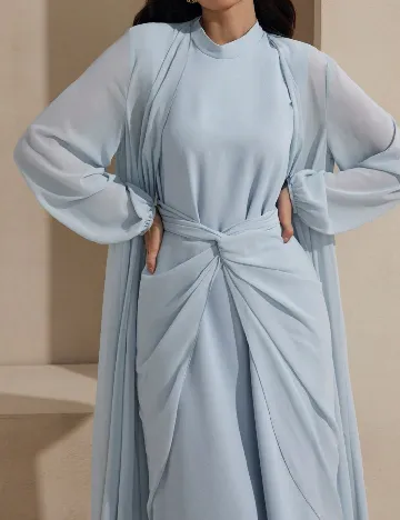 Set Rochie si Cardigan SHEIN, albastru