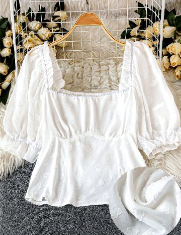 Bluza SHEIN CURVE, alb