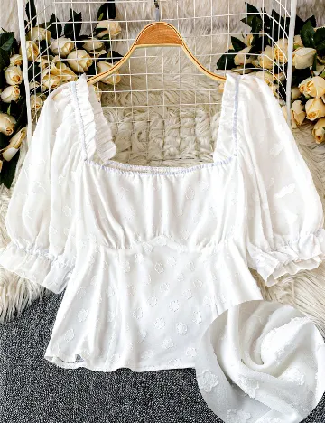 Bluza SHEIN CURVE, alb