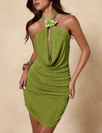 Rochie scurta SHEIN, verde