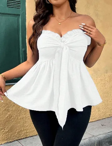 Bluza SHEIN CURVE, alb