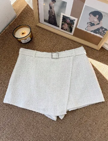 Fusta pantalon SHEIN CURVE, alb