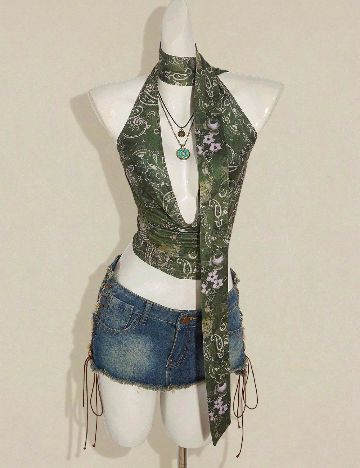 Top SHEIN, verde