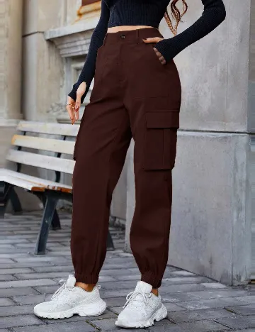 Pantaloni SHEIN, maro