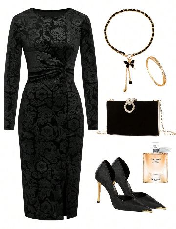 Rochie medie SHEIN, negru