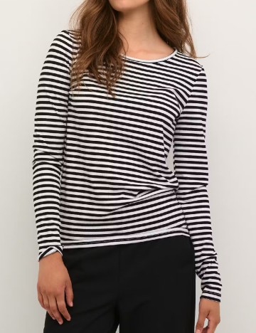 Bluza Kaffe, alb/negru