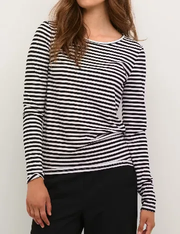 Bluza Kaffe, alb/negru