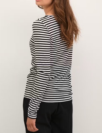 Bluza Kaffe, alb/negru