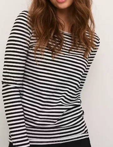 Bluza Kaffe, alb/negru