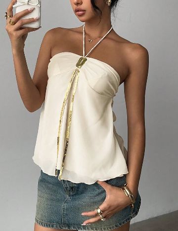 Top SHEIN, alb