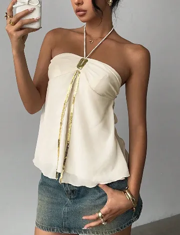 Top SHEIN, alb