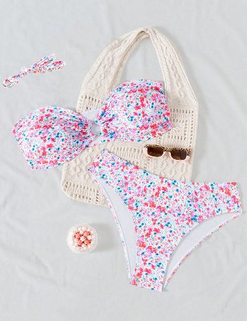 Costum de baie SHEIN CURVE, floral print