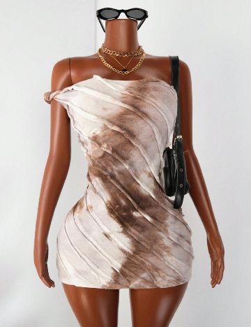 Rochie scurta SHEIN, maro