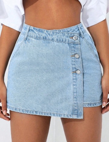 Fusta pantalon SHEIN, albastru