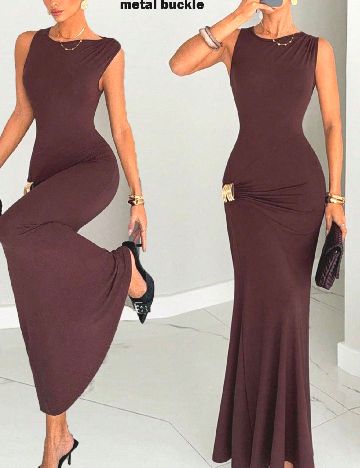 Rochie lunga SHEIN, maro