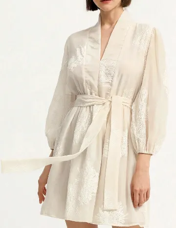 Rochie scurta Aveloria, ecru
