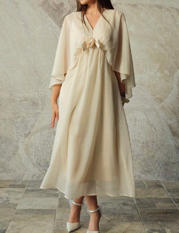 Rochie lunga Dazy, crem