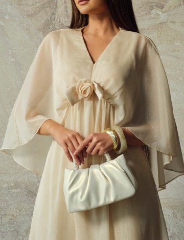 Rochie lunga Dazy, crem