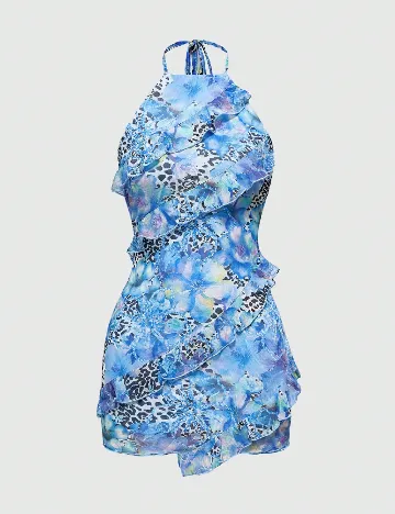 Rochie scurta Romwe, mix culori