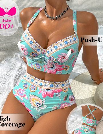 Costum de baie SHEIN, turcoaz