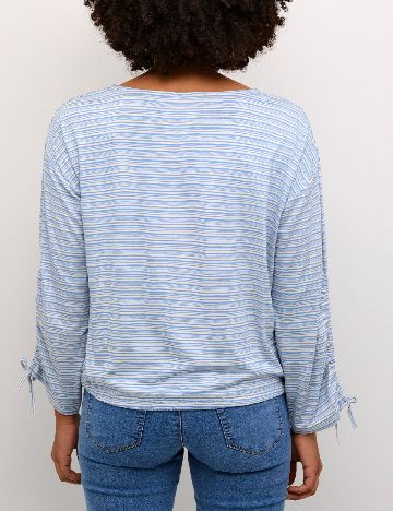 Bluza Kaffe, alb/albastru