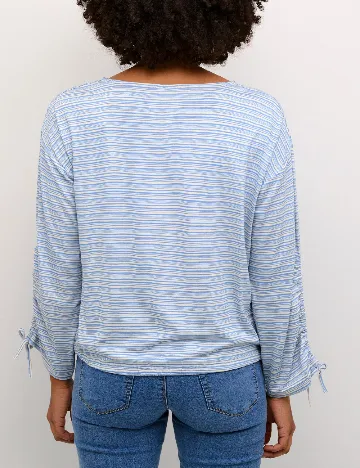 Bluza Kaffe, alb/albastru