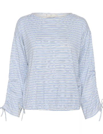 Bluza Kaffe, alb/albastru