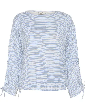 Bluza Kaffe, alb/albastru