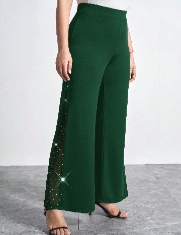 Pantaloni SHEIN CURVE, verde