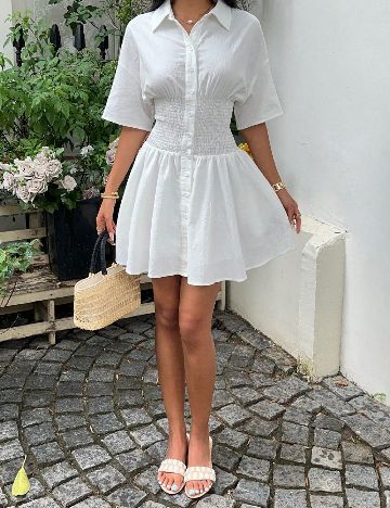 Rochie scurta SHEIN, alb