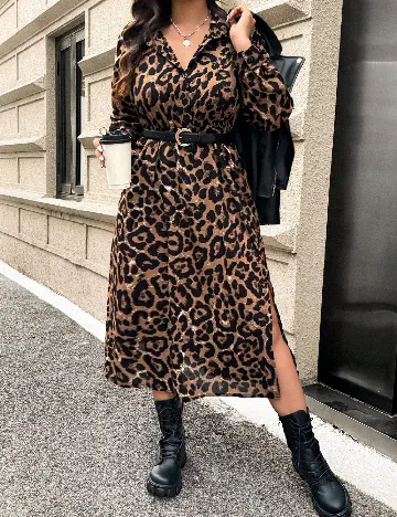 Rochie medie Emery Rose Curve, animal print