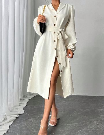 Rochie medie SHEIN, alb