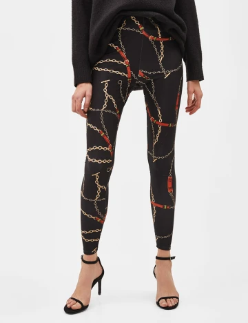 Colanti Bershka, negru Negru