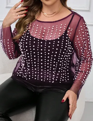 Bluza SHEIN CURVE, mov